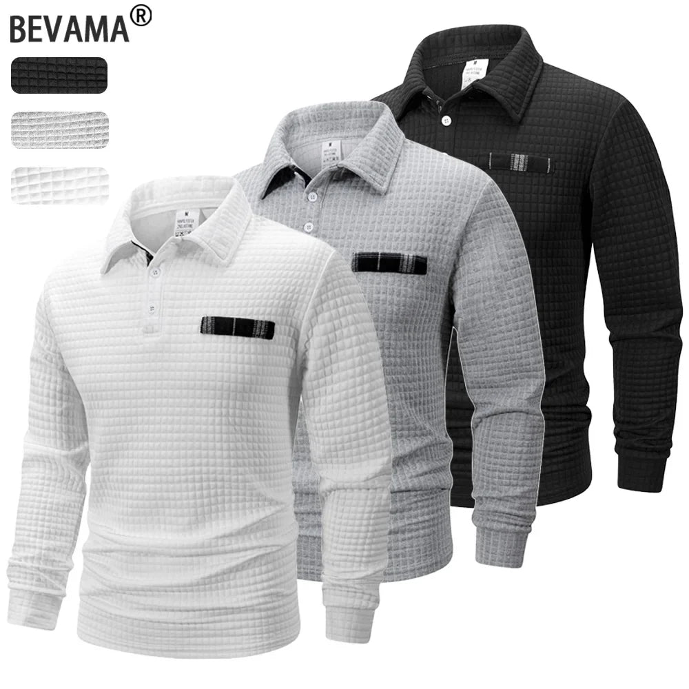 Sobre Paris™ | Pull Polo en Jacquard Tricoté d'Automne pour Hommes